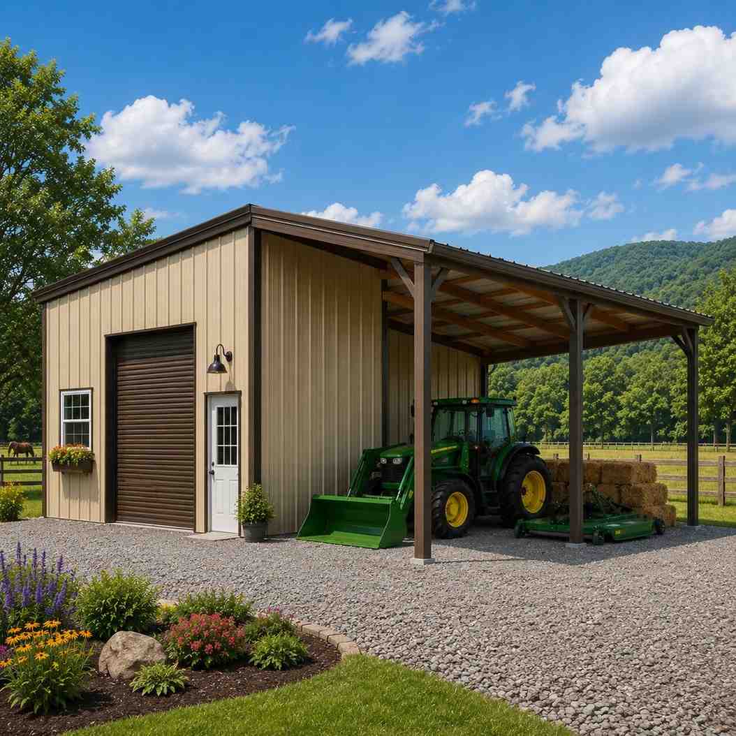 equipment and implement shed + seasonal storage