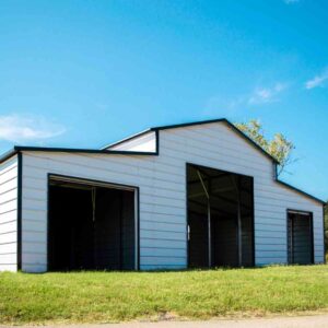 Metal building project by Steel and Stud, featuring engineered roof and side panels
