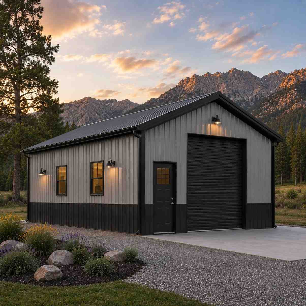 2-car garage with workshop + seasonal storage