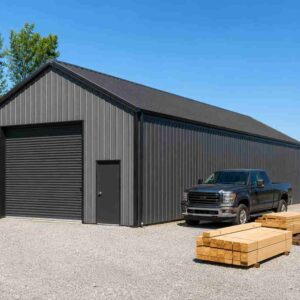 10×100 Single-Row Horse Stall Shedrow