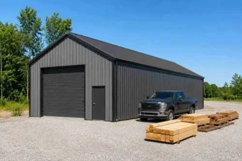 25×45 Contractor Equipment Yard Shop Metal Building Kit