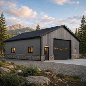 24×32 Garage + Workshop Combo