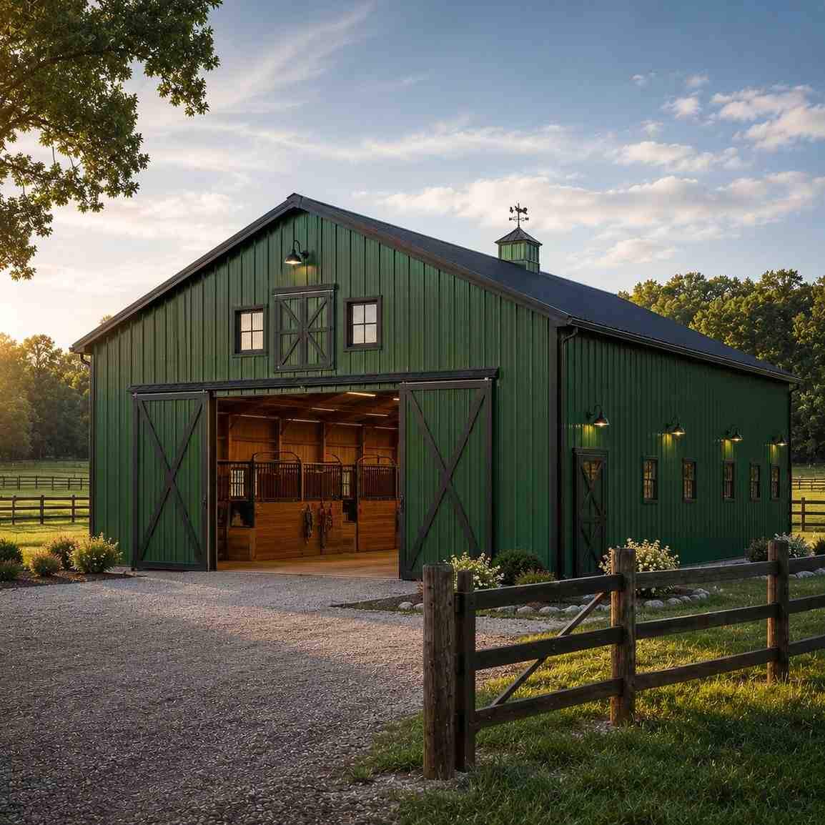 Tractor + tack + stalls