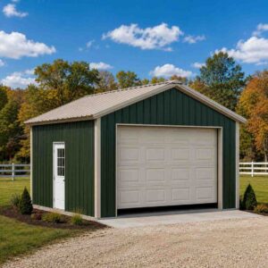 30×36 Three-Car Detached Garage Metal Building Kit