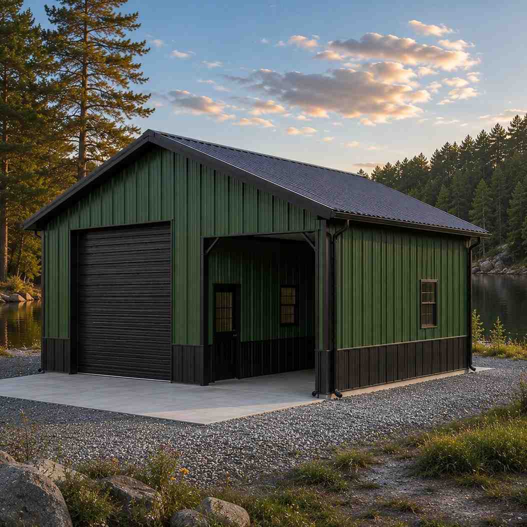 two compact cars tucked side-by-side + seasonal storage