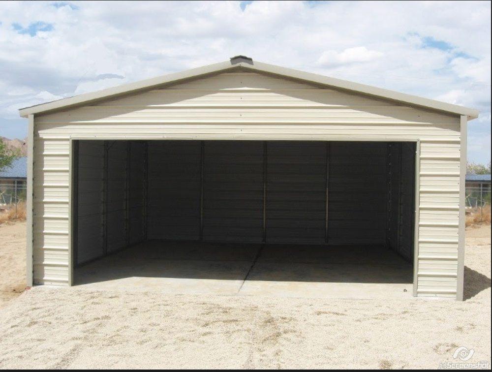 Steel and Stud customer photo — steel garage, engineered roof and side panels