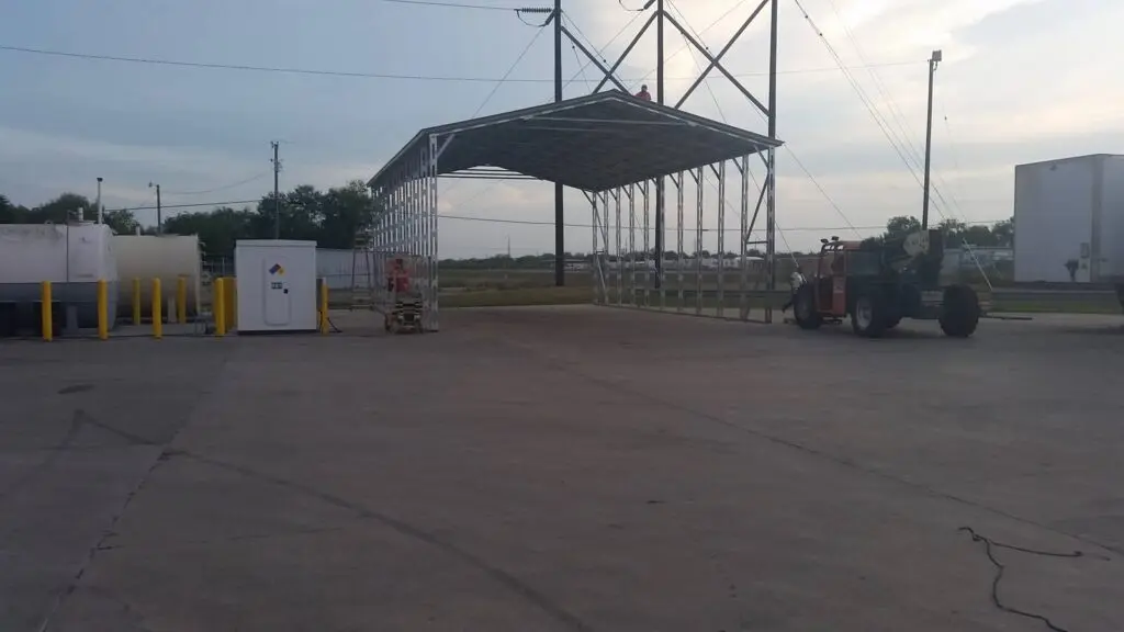 Custom commercial steel building 40ft wide