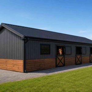 22×35 Two-Stall Horse Barn