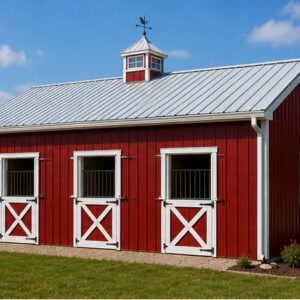 10×100 Hay & Equipment Run-In Shed