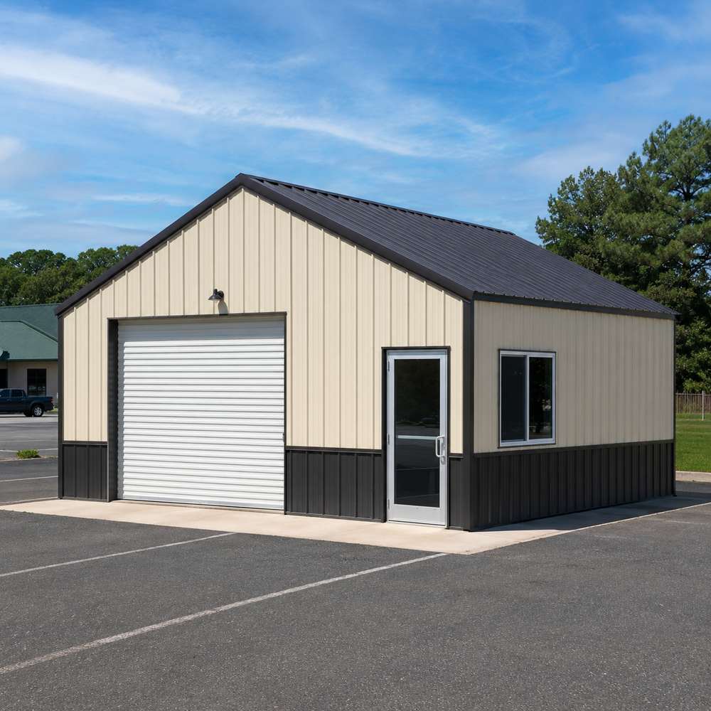 20x24 metal commercial building — small steel commercial unit