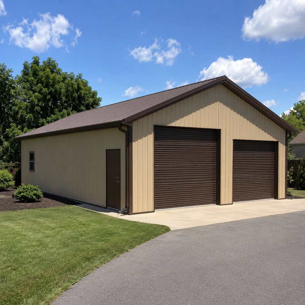 20x50 ft steel residential garage building