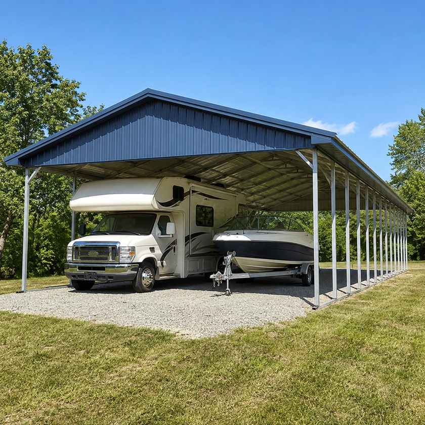 20x50 ft steel rv & boat cover building