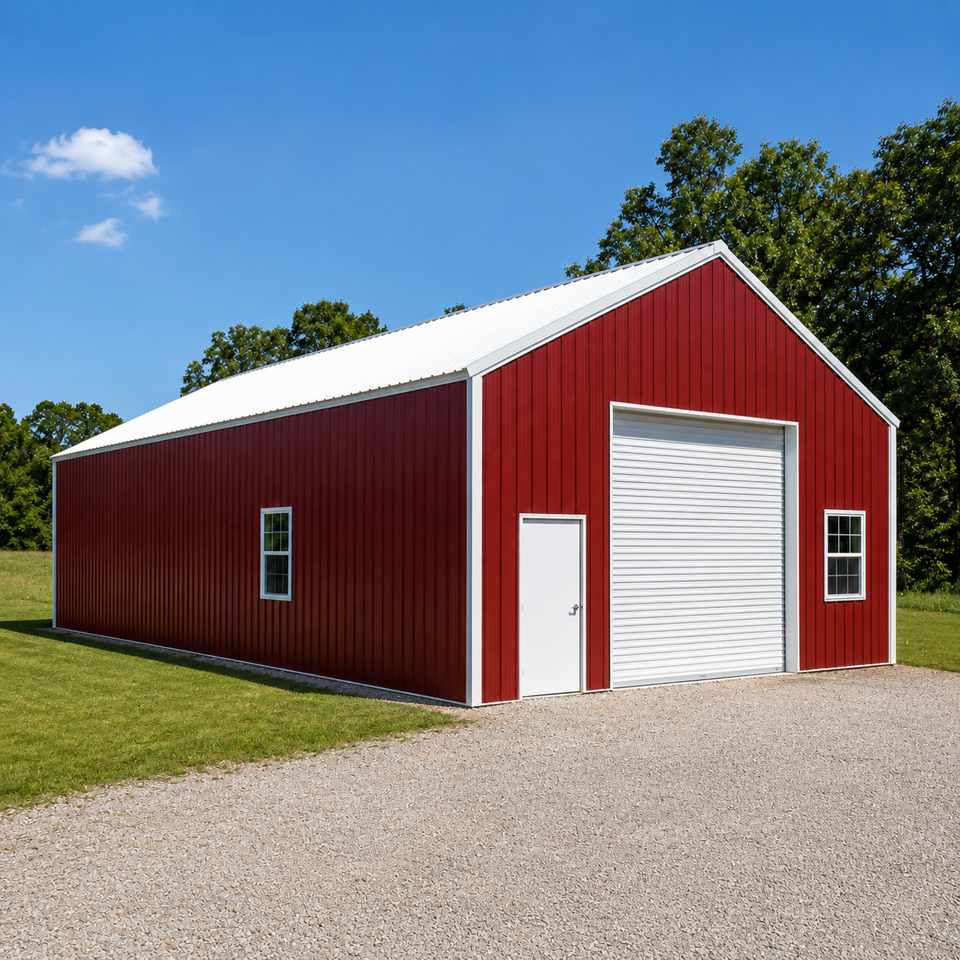 20x50 ft steel workshop building