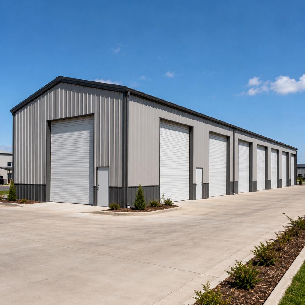 30x100 ft steel garage building