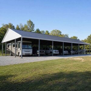 50x70 metal carport — large multi-vehicle and RV steel carport