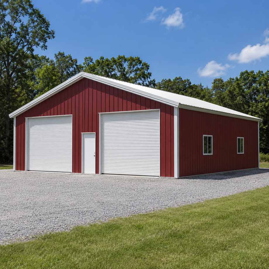 60x30 ft steel workshop building