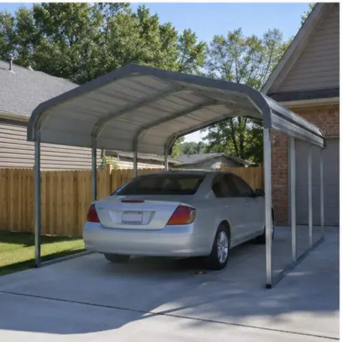 Standard Metal Carports - 12 x 25 x 7 (Vertical Roof)