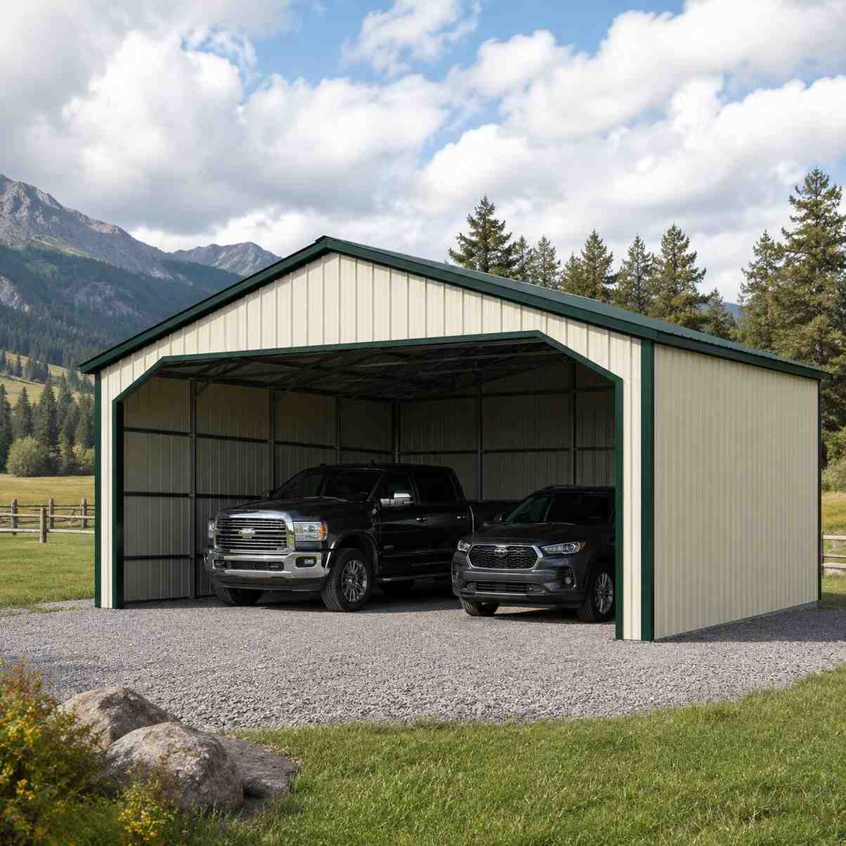 Garage with Lean-To hero view