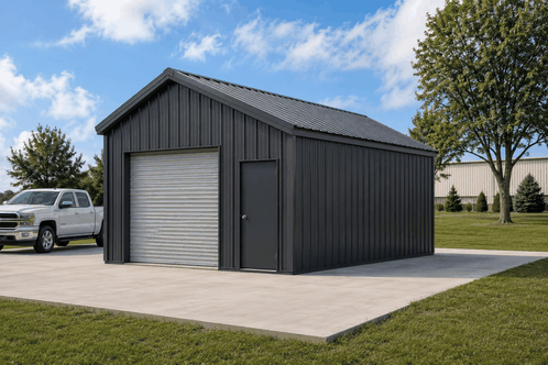 20x40 Metal Garage – 2 Car Garage - Image 3