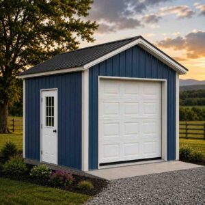 16×20 Single-Car Metal Garage