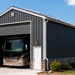 30×45 RV Garage with Hookup Bay