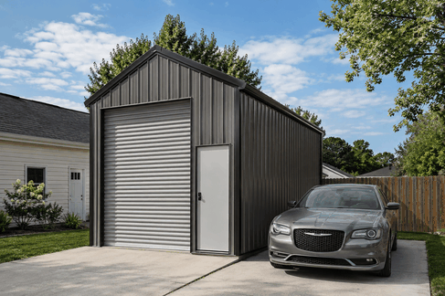 three-car detached garage + seasonal storage