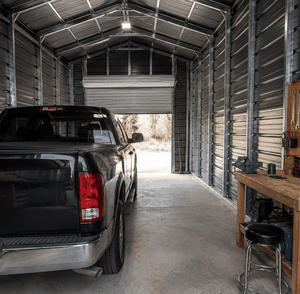 20×26 Tractor Shed with Implement Storage