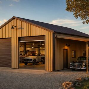 36×36 Three-Car Detached Garage Metal Building Kit