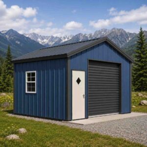 12×24 Metal Garage (One-Car + Workshop)