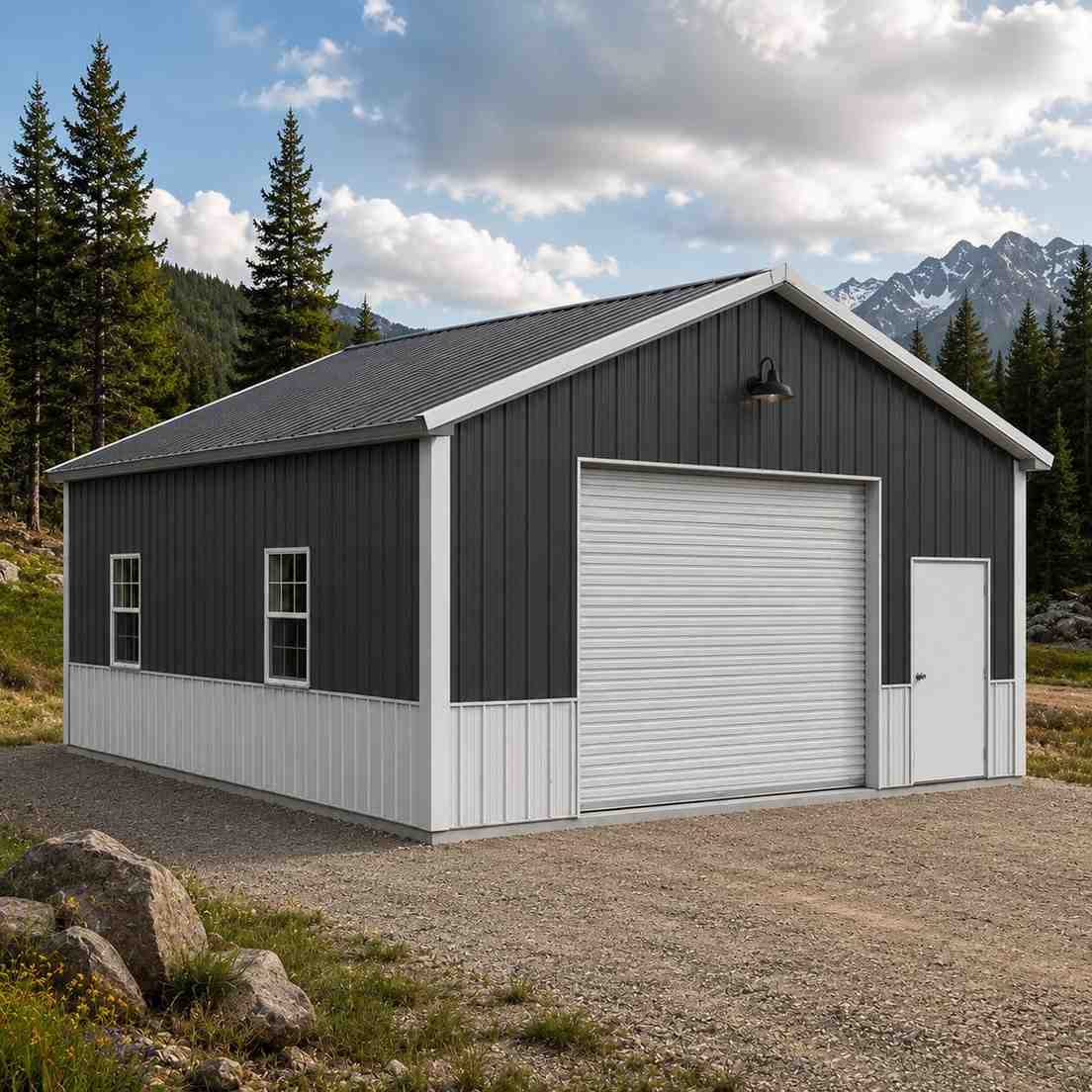 Split-Bay Garage with Partitioned Shop hero view