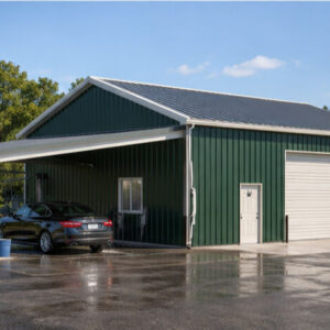 24×70 Five-Car Garage with Workshop Bay