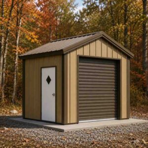 12×30 Metal Garage (One-Car + Workshop)