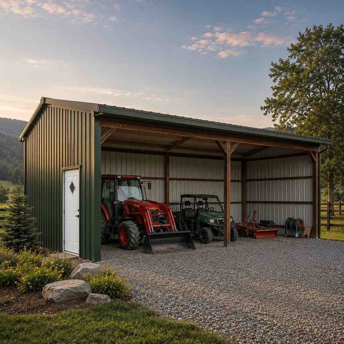 Hay & Equipment Run-In Shed hero view