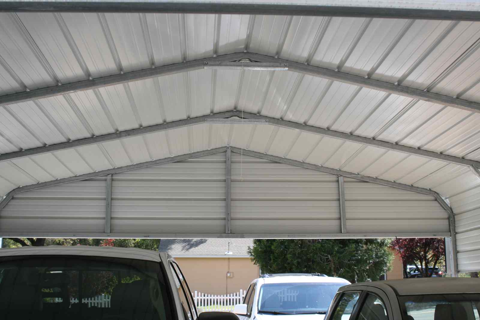 Steel and Stud customer photo — 18×21×7 metal building, California, standard rounded-edge roof