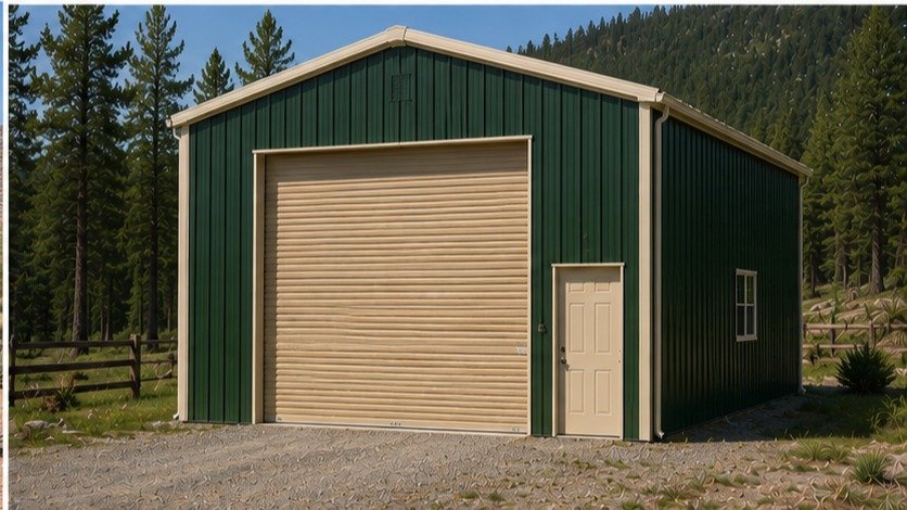 property-line detached garage + seasonal storage