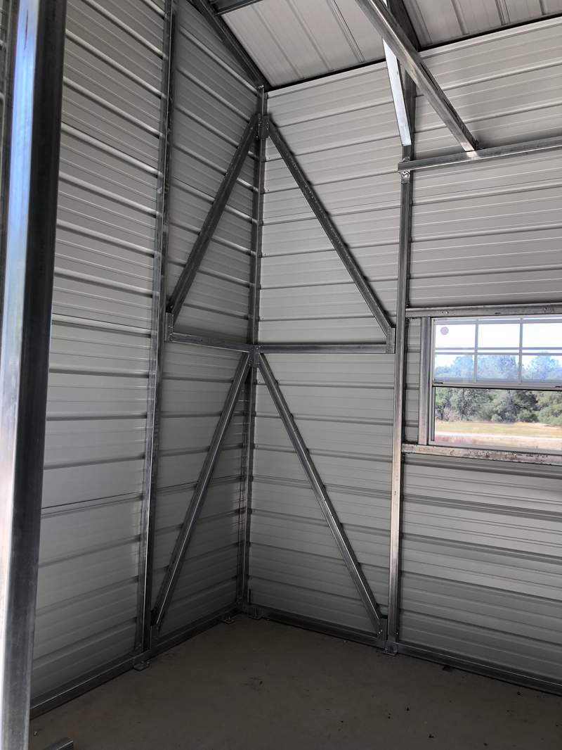 Steel and Stud customer install — metal building, engineered roof and side panels — Tong customer install (California)