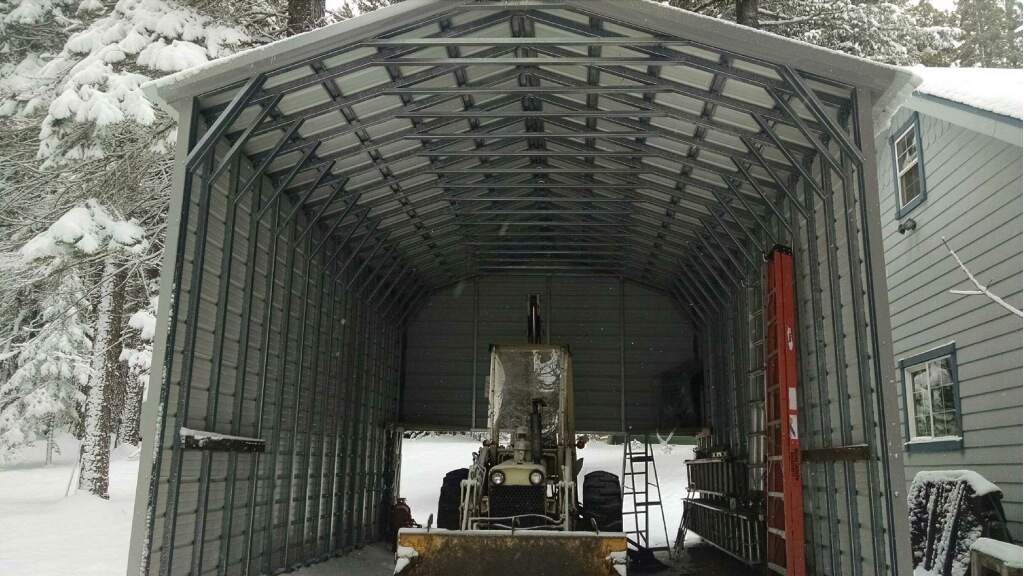 Professionally installed metal building by Steel and Stud