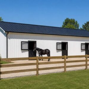 20×32 Horse Barn (2-Stall + Tack)
