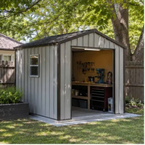 12×24 Metal Garage (One-Car + Workshop)
