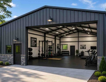 15x20 metal building: side elevation showing height and roof line, 300 sq ft Steel and Stud factory direct