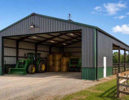 20x30 metal building: three-quarter perspective angle, 600 sq ft Steel and Stud factory direct